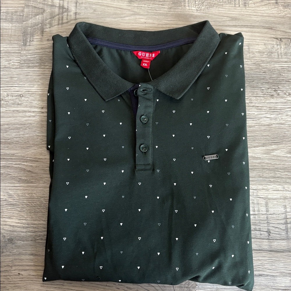 Guess Devo Geo AOP Chenille Green size XXL NWT